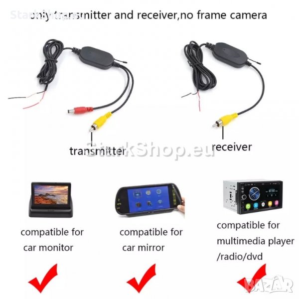 Безжичен предавател за камера за задно виждане, снимка 1