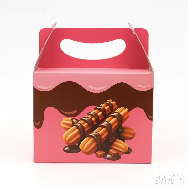 Takeaway Кутия за чурос за вкъщи с дръжка, снимка 1