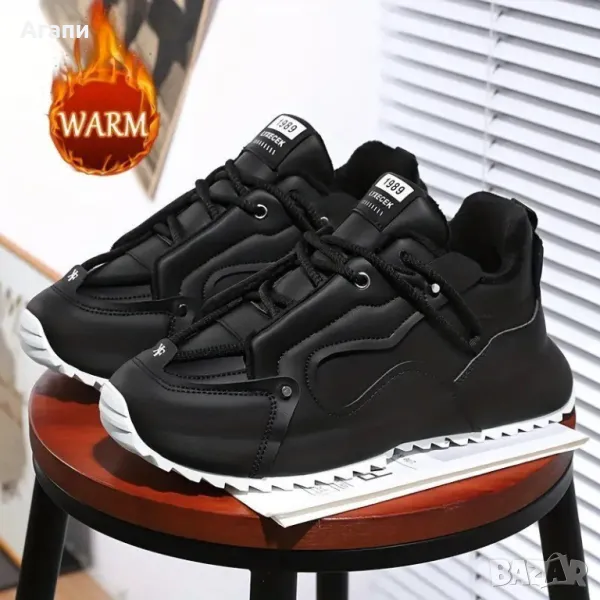 Мъжки топли зимни маратонки с мека вата № 42 внос от чужбина нови, снимка 1