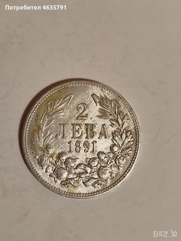 2 лева 1891, снимка 1