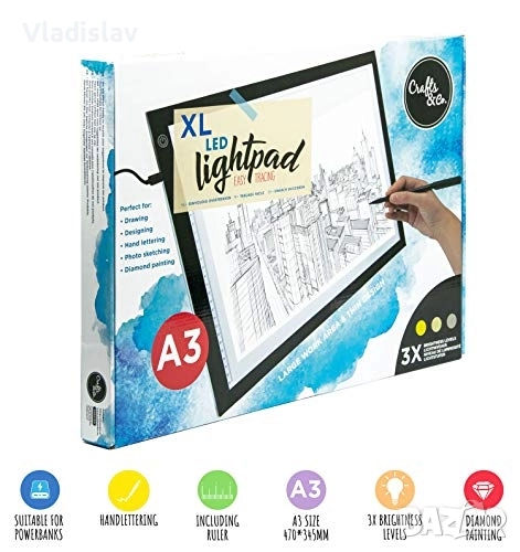 Crafts & Co® Светеща подложка A3, снимка 1