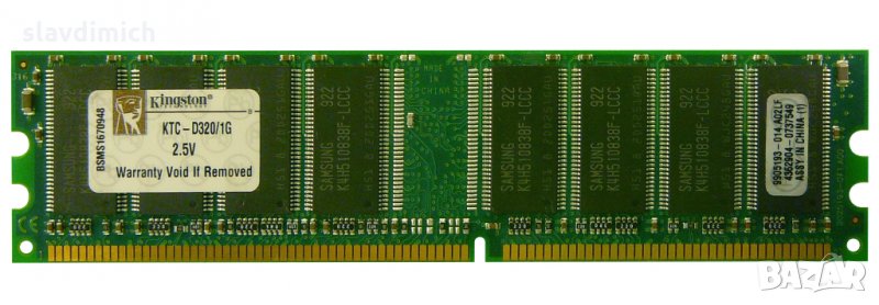 Рам памет RAM Kingston модел KTC-D320/1G  1 GB DDR1 400 Mhz честота, снимка 1