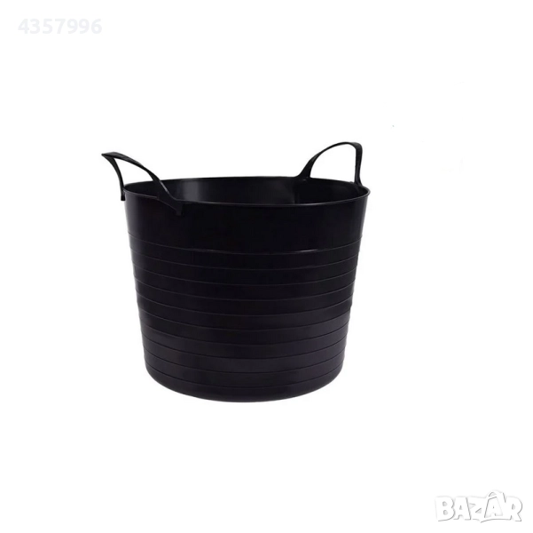 Декоративен кош за съхранение за дърва, листа, играчки, Черен , снимка 1