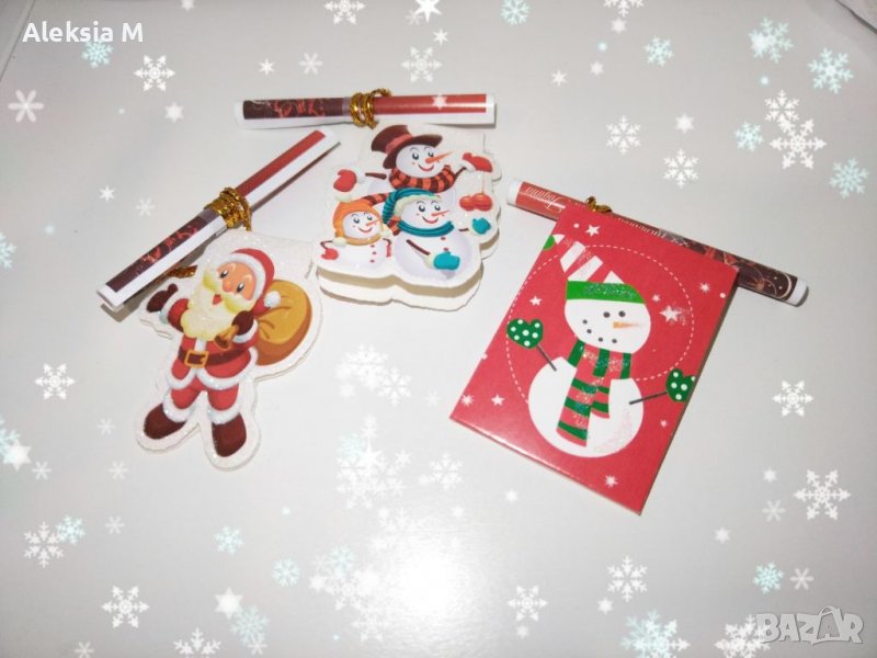 Коледни картички с късмети коледна картичка с късмет Коледа пожелание, снимка 1