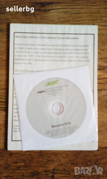 Диск за лаптоп Acer - Resource DVD , снимка 1