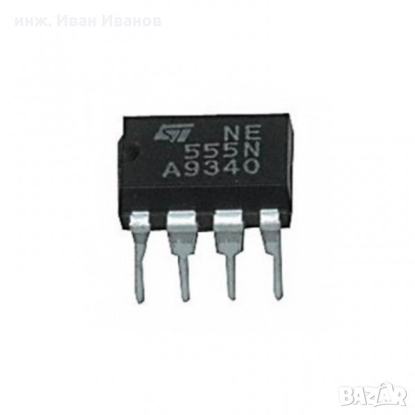 NE555N single bipolar timer, единичен биполярен таймер с изходен ток 200мА, снимка 1
