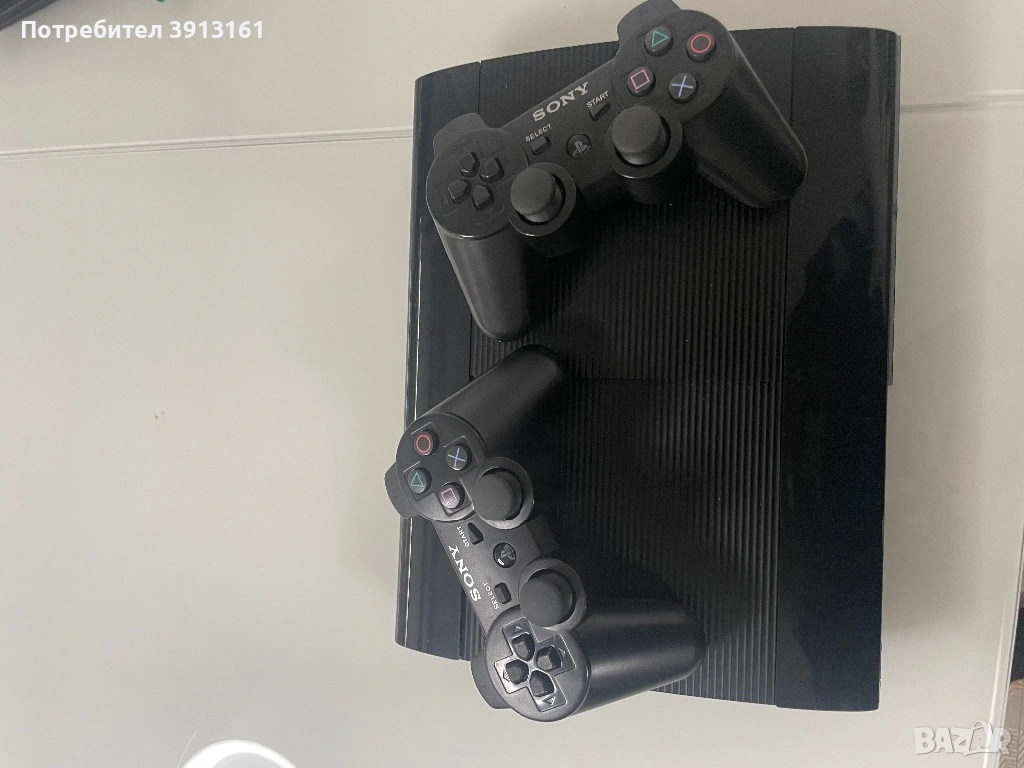 ч. [ PS3 ХАК > 500GB PlayStation 3 Super Slim с 2 джойстика и 40 игри , снимка 1