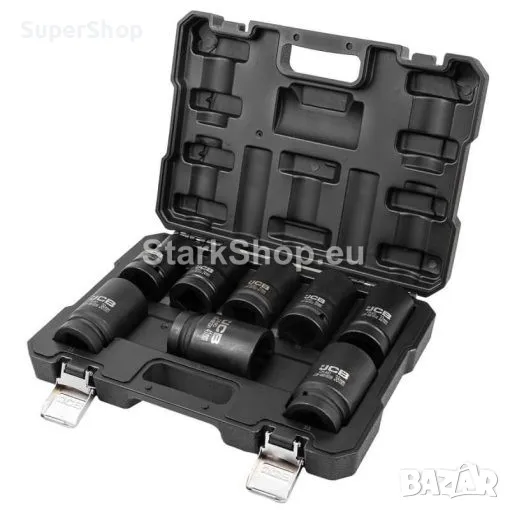 Комплект Дълбоки Ударни Вложки 12-стенни 1″ (22 – 41 мм) 8 части JCB 8081-9MPB, снимка 1