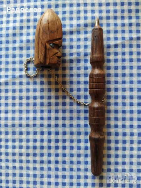 стара дървена химикалка, снимка 1