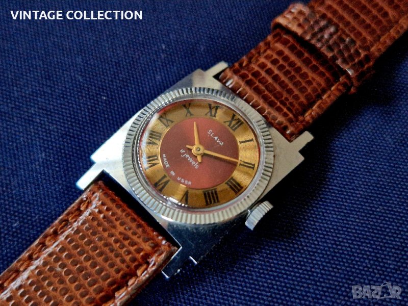СЛАВА/ SLAVA Руски Механичен Часовник Дамски USSR Колекционерски Винтидж, снимка 1