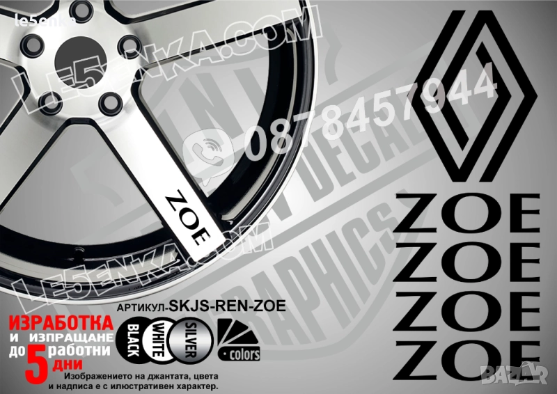 Renault Zoe надписи за спици, снимка 1