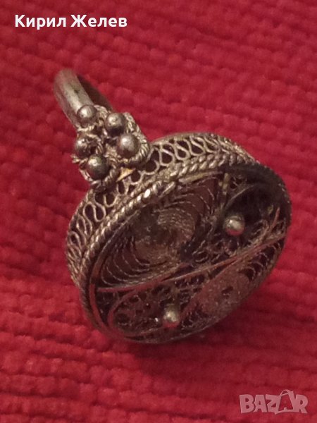 19 ВЕК ФИЛИГРАНЕН СРЕБЪРЕН ПРЪСТЕН МАЙСТОРСКА РЪЧНА ИЗРАБОТКА УНИКАТ ВИСОКА ПРОБА СРЕБРО 98588, снимка 1