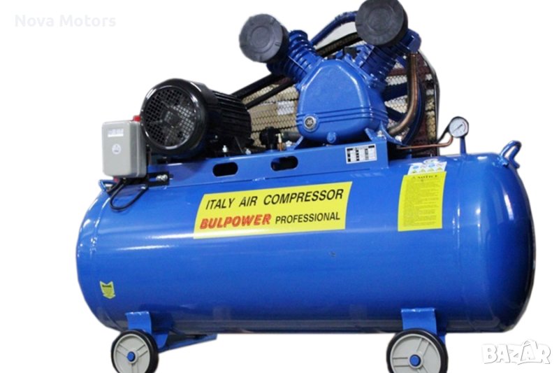 Компресор За Въздух ItalyAir 200L С Три Глави Подсилен Монофазен-Трифазен, снимка 1