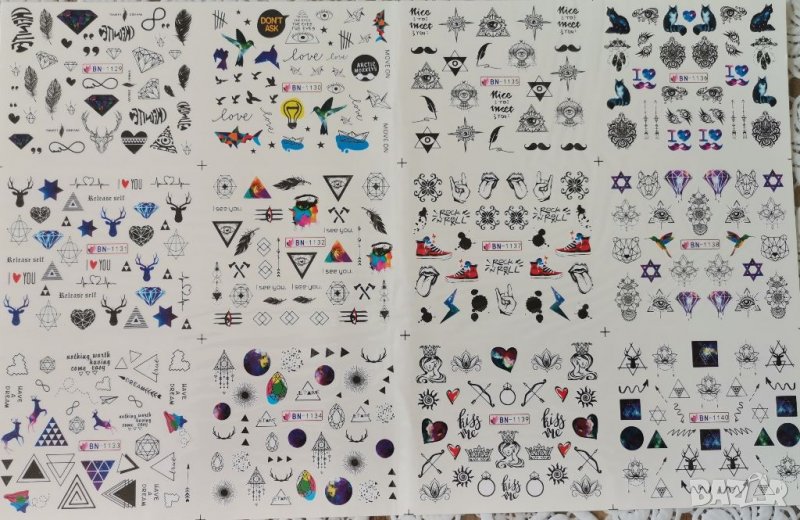 Сет водни стикери с фешън дизайни , снимка 1