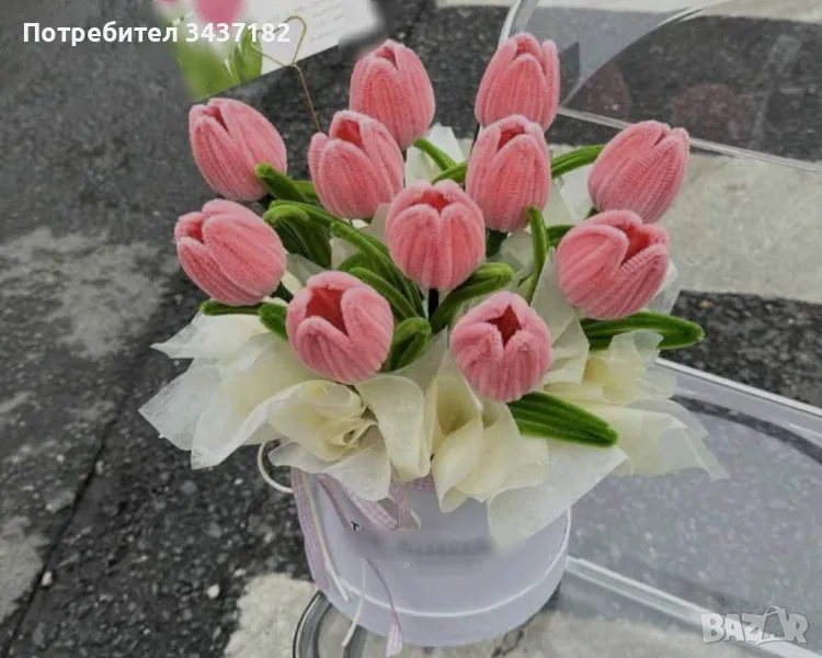 Ръчно изработени цветя! Оригинален подарък за Вашите празници, снимка 1