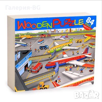 Дървен пъзел на летище  , снимка 1