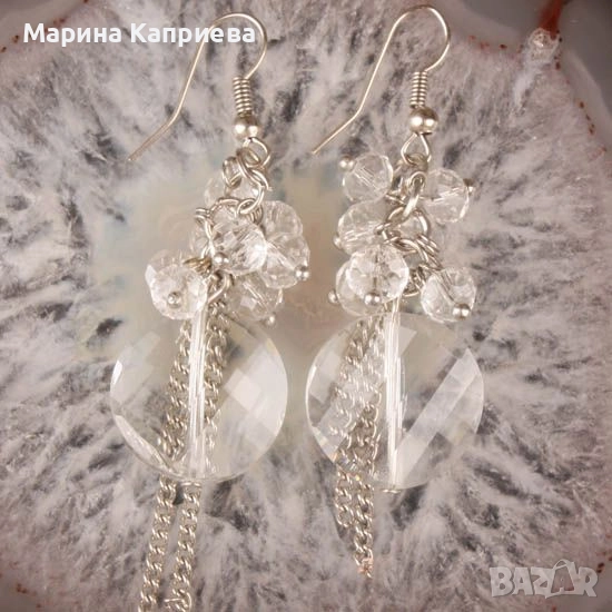 Висящи прозрачни обеци /С-12/, снимка 1