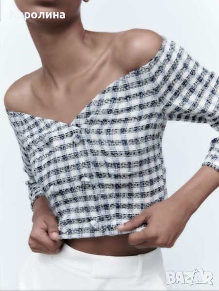 Структурирана блуза на #ЗАРА с етикет, снимка 1