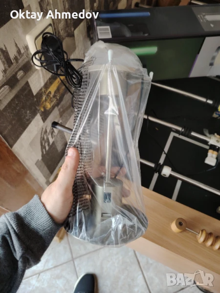 Нощна лампа чисто нова със зарядно за телефон няма го плафона , снимка 1