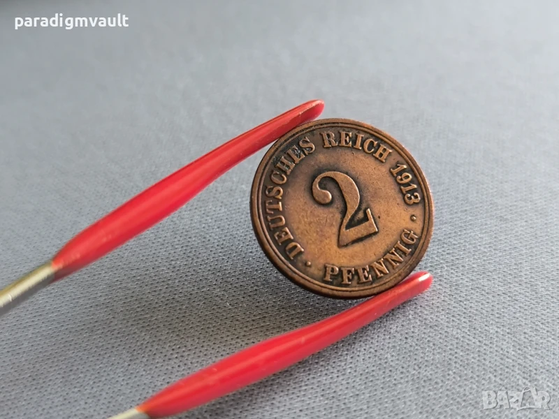 Райх монета - Германия - 2 пфенига | 1913г.; серия A, снимка 1