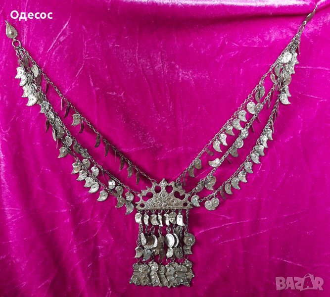 Старинен етнографски накит,трепка,начелник,косичник, снимка 1