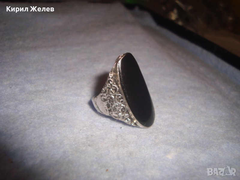 МНОГО КРАСИВ ОРНАМЕНТИРАН ВИНТИДЖ ПОСРЕБРЕН ДАМСКИ АРТ ПРЪСТЕН 77541, снимка 1