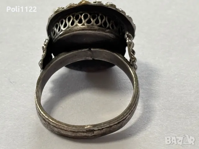 Сребърен възрожденски пръстен, снимка 6 - Антикварни и старинни предмети - 50230774