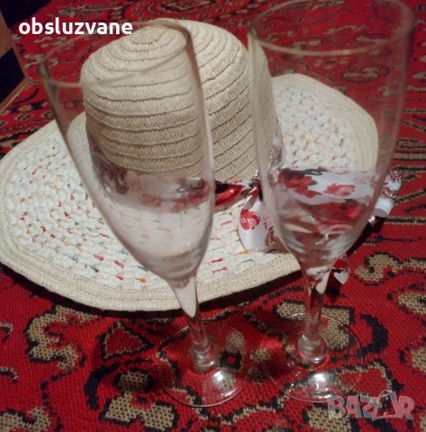 2 високи чаши за шампанско, снимка 2 - Други стоки за дома - 38949053