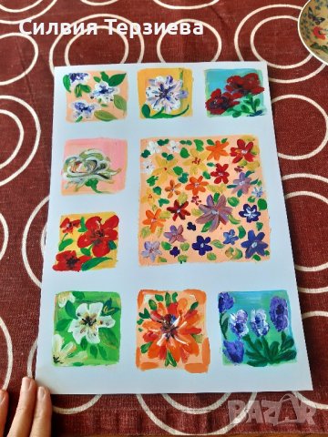 Картина "Цветята на новото време", снимка 2 - Картини - 43863871
