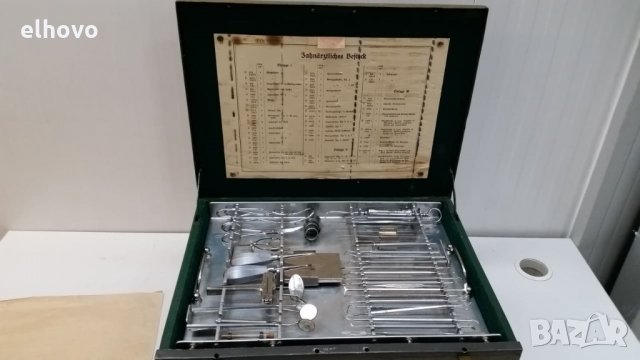 Оригинален немски зъболекарски комплект от втората световна война, снимка 1 - Антикварни и старинни предмети - 26931769
