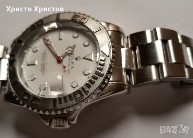 Мъжки луксозен часовник Rolex Oyster Perpetual Date Yacht-master , снимка 10 - Мъжки - 31673428