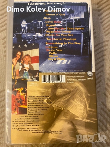 Nirvana VHS Видео Касета Оригинал, снимка 2 - Други музикални жанрове - 52548760