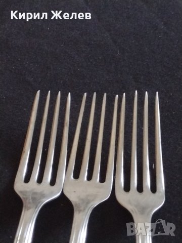 Три стари вилици с маркировка П. Денев Габрово за КОЛЕКЦИЯ ДЕКОРАЦИЯ БИТОВ КЪТ 22394, снимка 3 - Други ценни предмети - 43819194