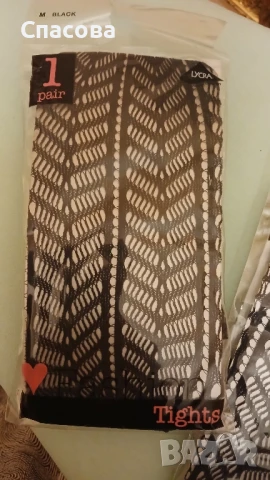 Нови Фигурални черни чорапогащи. 