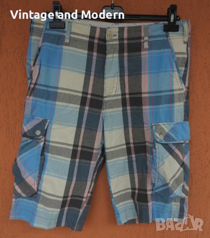 AUTHENTIC нови мъжки карирани къси панталони шорти (М) W34