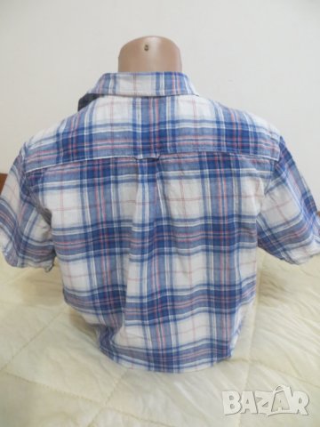 Мъжка риза с къс ръкав от лен George, снимка 3 - Ризи - 29057951