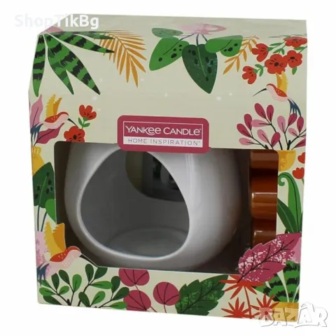 Елегантен комплект с керамичен нагревател, свещ и екзотични аромати - Чудесен подаръчен комплект, снимка 3 - Други стоки за дома - 48839890