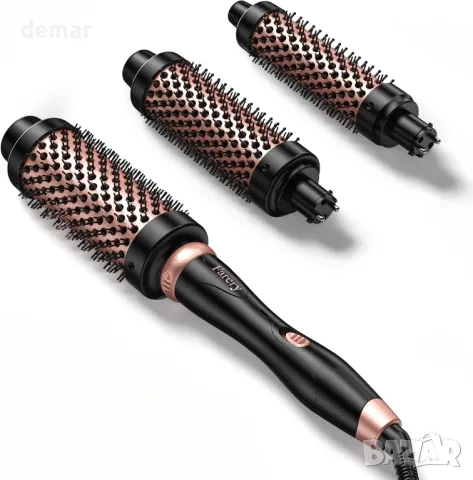 Комплект термични четки FARERY, керамична четка за къдрици 3 в 1