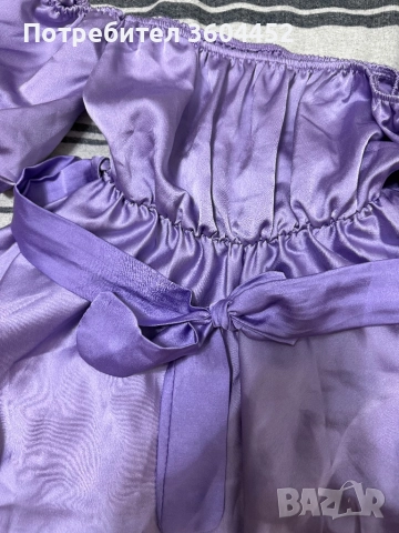 Сатенен лилав гащеризон, снимка 2 - Гащеризони - 52697943