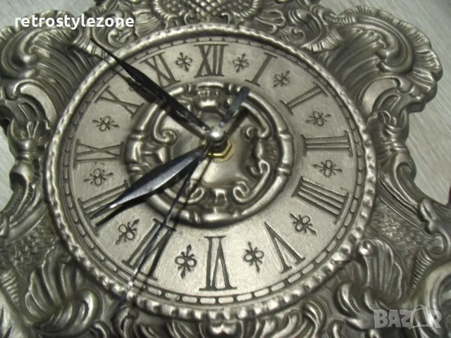 № 7840 стар настолен  метален / калаен часовник   - SKS ZINN   , снимка 4 - Антикварни и старинни предмети - 48758863
