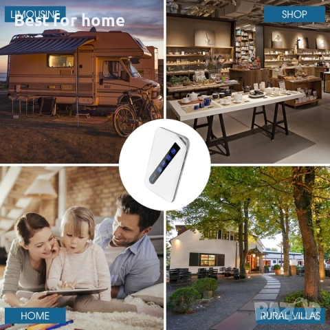 Calonny Мобилен Преносим WiFi Hotspot 4G LTE SIM Рутер 150 Mbps, 3000 mAh, снимка 4 - Рутери - 52444948