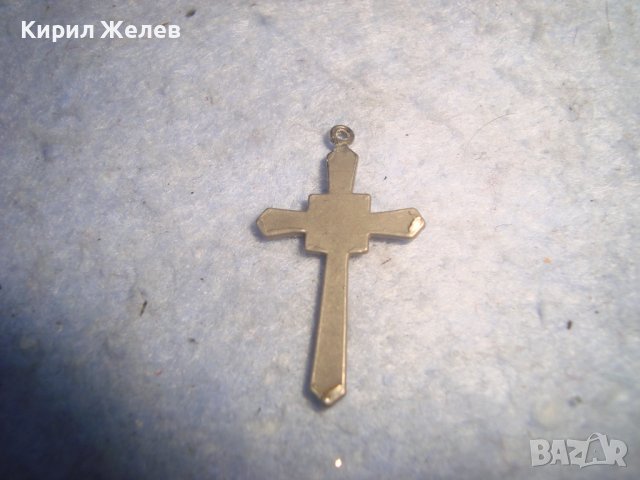 СТАРО СТИЛНО МАЛКО НАГРЪДНО РЕТРО КРЪСТЧЕ ПОСРЕБРЕНО 24697, снимка 2 - Антикварни и старинни предмети - 36982863
