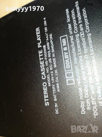 поръчан-aiwa hs-p202mIII walkman MADE IN SINGAPORE-mettal, снимка 16 - MP3 и MP4 плеъри - 28735790