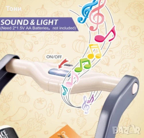 Комплект количка за пазаруване в супермаркет със светлинна музика, снимка 6 - Други - 51313730