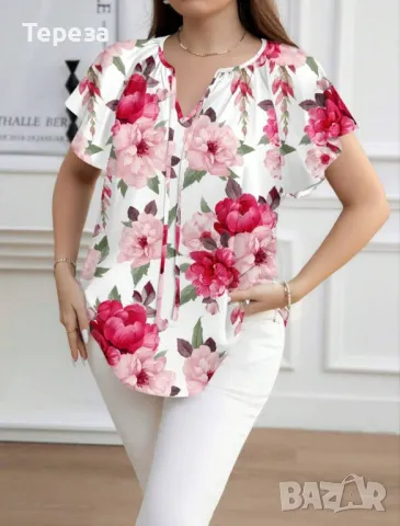 🆕Флорална туника / XL -XXL, снимка 4 - Туники - 50104990