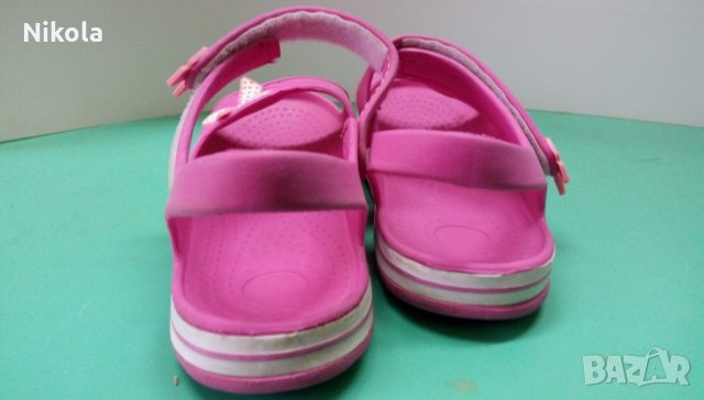 Детски розови сандали - чехли с велкро лепенки №30/31, снимка 7 - Детски сандали и чехли - 27620276