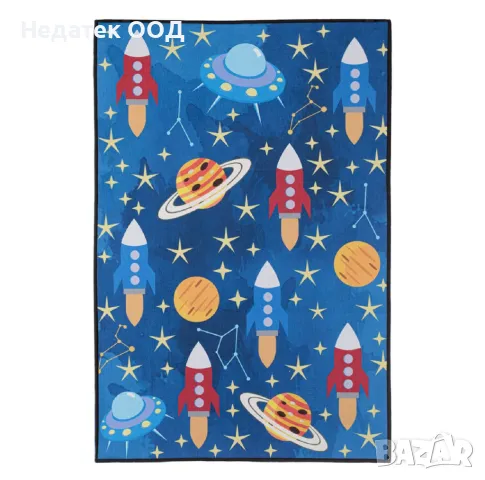 Килимче, Blue Space, 60x90 см, Син/ многоцветен