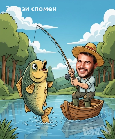 Дигитална карикатура с рамка 18/23 см.