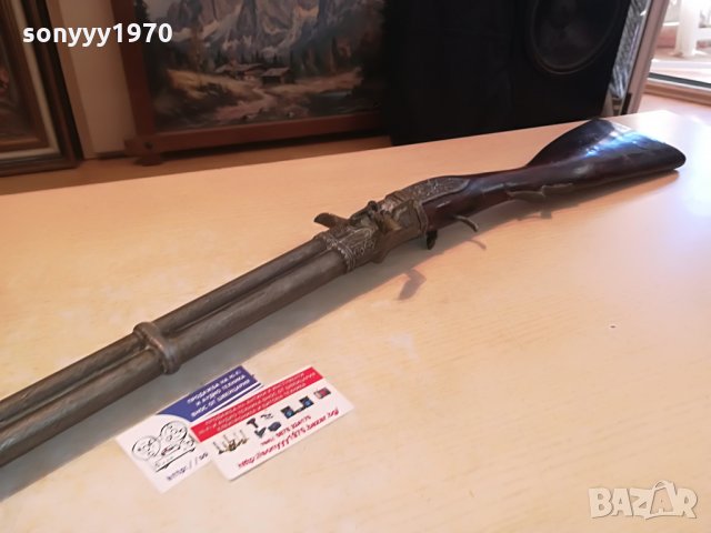 АНТИКА-пушка антика-метал/дърво 102см 3005211145, снимка 5 - Антикварни и старинни предмети - 33044209