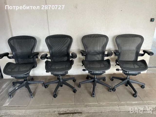 Eргономичен офис стол HERMAN MILLER AERON размер В, снимка 1